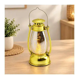 Pilli Ramazan LED Fener Gaz Lamba Model Gold Plastik