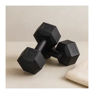 6 kg Plastik Köşeli Dambıl (Çift)