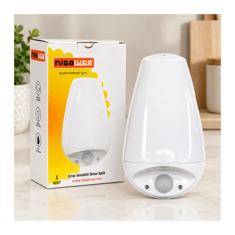 Sensörlü LED Duvar Aplik (E27, IP20)