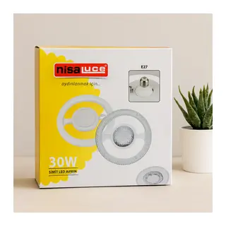 30W E27 LED Ampul 6500K 2700 Lumen Simit Model (Mika Kristal Plastik Cam)