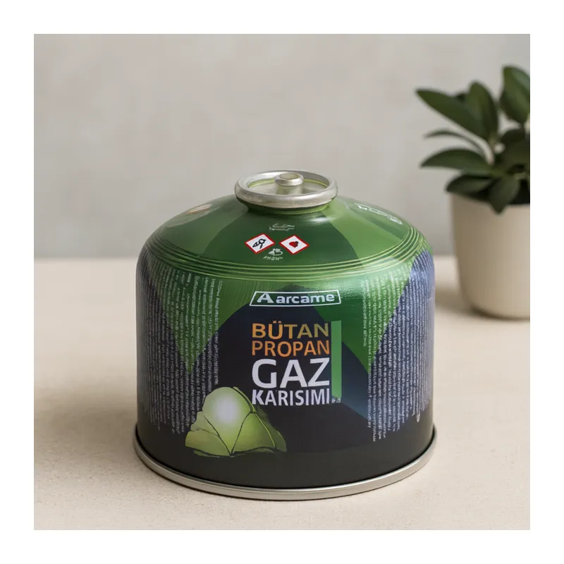 Küçük tombul butan propan gaz kartuşu 230gr