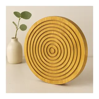 Ahşap Bambu Sunum Tepsisi 28 cm - Çift Taraflı