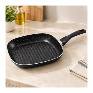 Granit Kaplamalı Tek Saplı Grill Tava