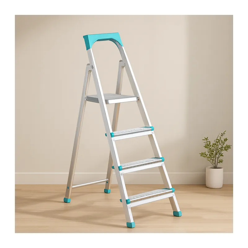 3+1 Basamaklı Metal Merdiven 82 cm 120 kg