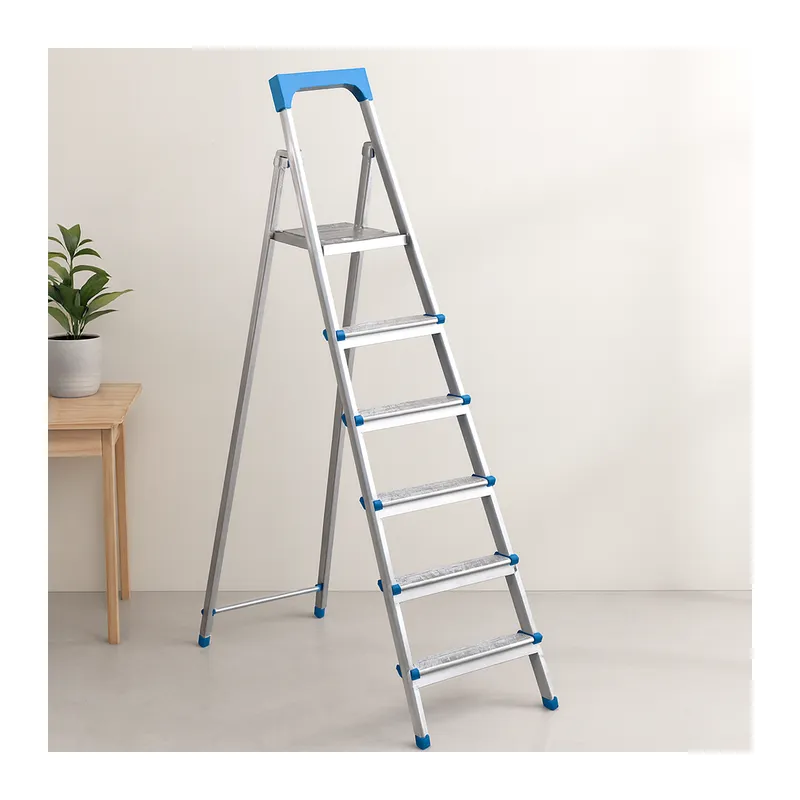 5+1 Basamaklı Metal Merdiven 125 cm - 120 kg Kapasiteli