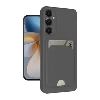 Samsung Galaxy S24 FE Kılıf Kelvin Kartvizitli Silikon - Gri