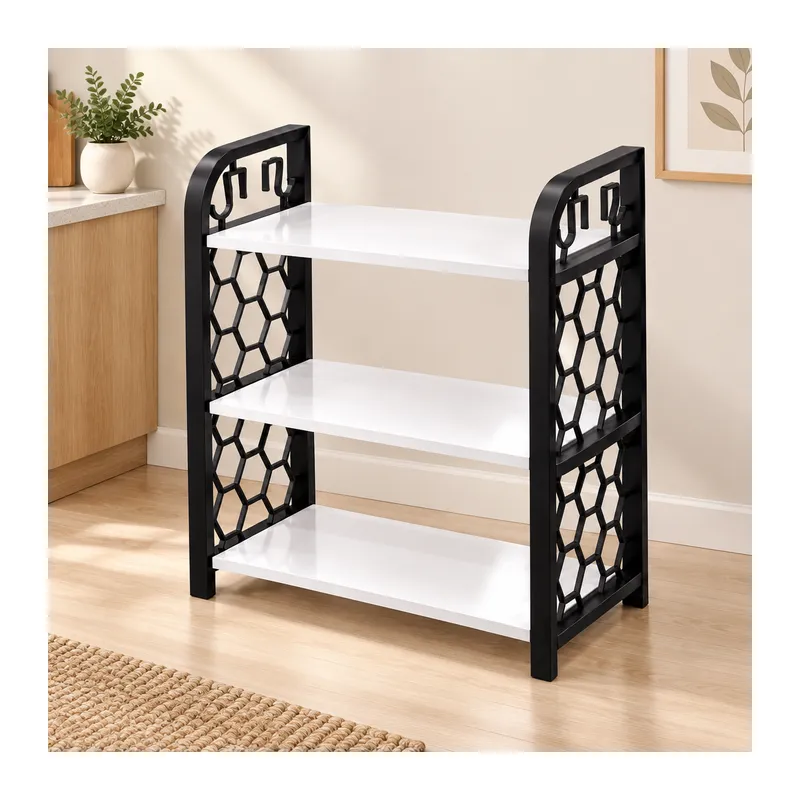 3 Katlı Ahşap Raflı Organizer