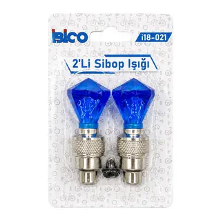 2PCS Mavi Elmas Kesim Prizma Model Sibop Işık Pilli Bisiklet - Motor - Araç Hareket Sensörlü İ18-021