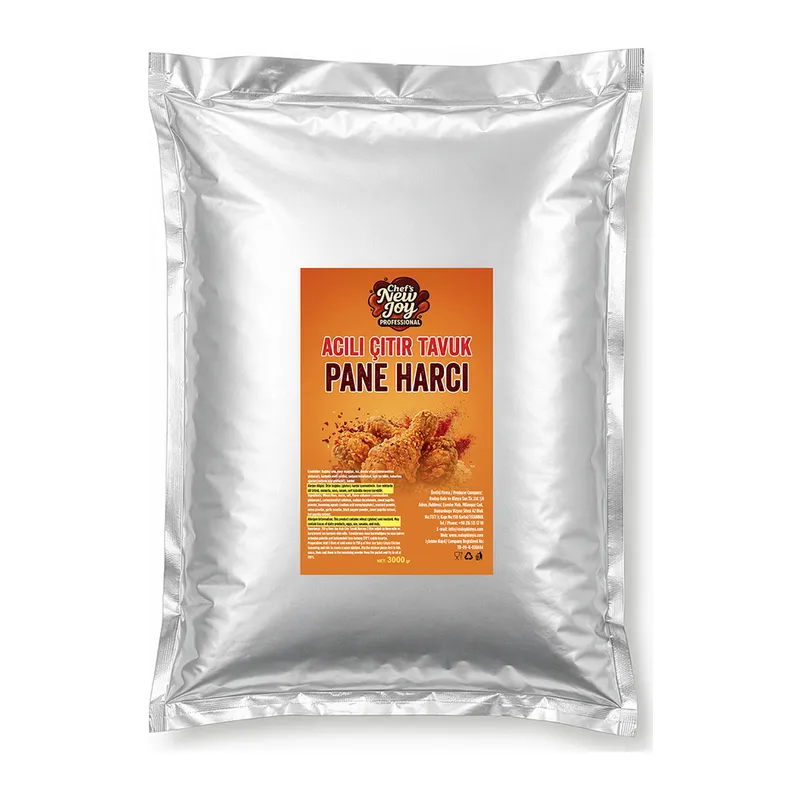 Acılı Çıtır Tavuk Pane Harcı 3000 gr Acılı Kaplama Harcı