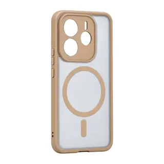 Xiaomi Redmi Note 14 4G Loji Magsafe Kapak - Çöl Titanyum