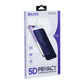 Apple iPhone 18 Pro Max Bilvis 5D Privacy Diamond Hayalet Cam Ekran Koruyucu