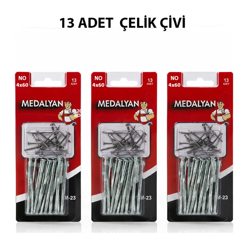 4X60 13PCS Beton Çelik Çivi 18PCS