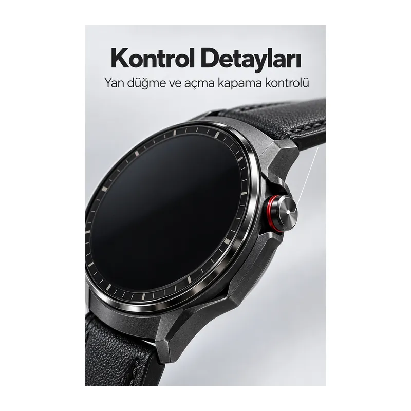 Yuvarlak Dokunmatik Ekranlı Üç Farklı Kordonlu Akıllı Saat