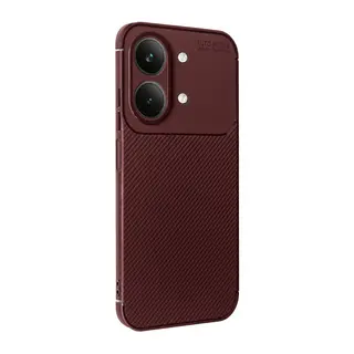 Vivo Y05 Auto Focus Karbon Kapak - Bordo