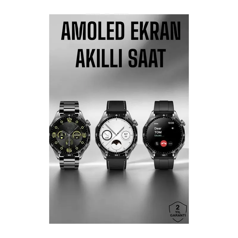 Akıllı Saat Metal Kordonlu GPS ve NFC Uyumlu Arama Cevaplayan