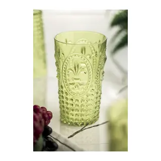 Akrilik Yeşil Tekli Uzun Bardak & Su Meşrubat Bardağı 750 ml (Büyük Boy & Cam Değildir)