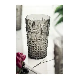 Akrilik Füme Tekli Uzun Bardak & Su Meşrubat Bardağı 750 ml (Büyük Boy & Cam Değildir)