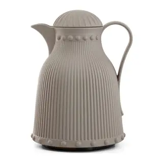 1 LT Isı Yalıtımlı Çay Ve Soğuk Su Termosu Soft Gri (12 Saat Sıcak Tutar& İçi Camdır)