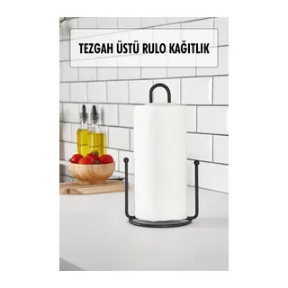 Metal Kağıt Havluluk & Dik Havlu Peçetelik Siyah 28 Cm