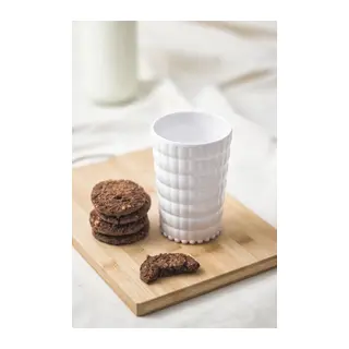 Allegra Beyaz Akrilik Bardak | 400 ml Su, Meşrubat ve Kahve Yanı Sunumlar İçin | Cam Değildir | Kırılmaya Dayanıklı Tekli