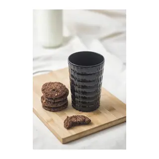 Allegra Siyah Akrilik Bardak | 400 ml Şık ve Dayanıklı Meşrubat & Su Bardağı | Cam Değil, Kırılmaya Dirençli Tekli