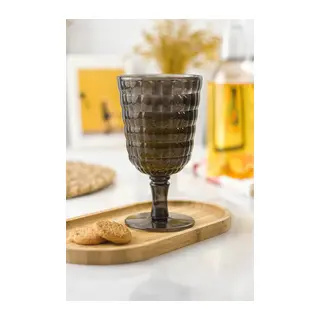 Allegra Füme 6’lı Kadeh Bardak Seti 750 ml Akrilik Malzeme - Cam Değildir Kırılmaya Dayanıklı
