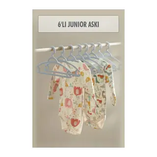 6’lı Bebek Askısı & Bebek Gardırop Askısı Gri Set