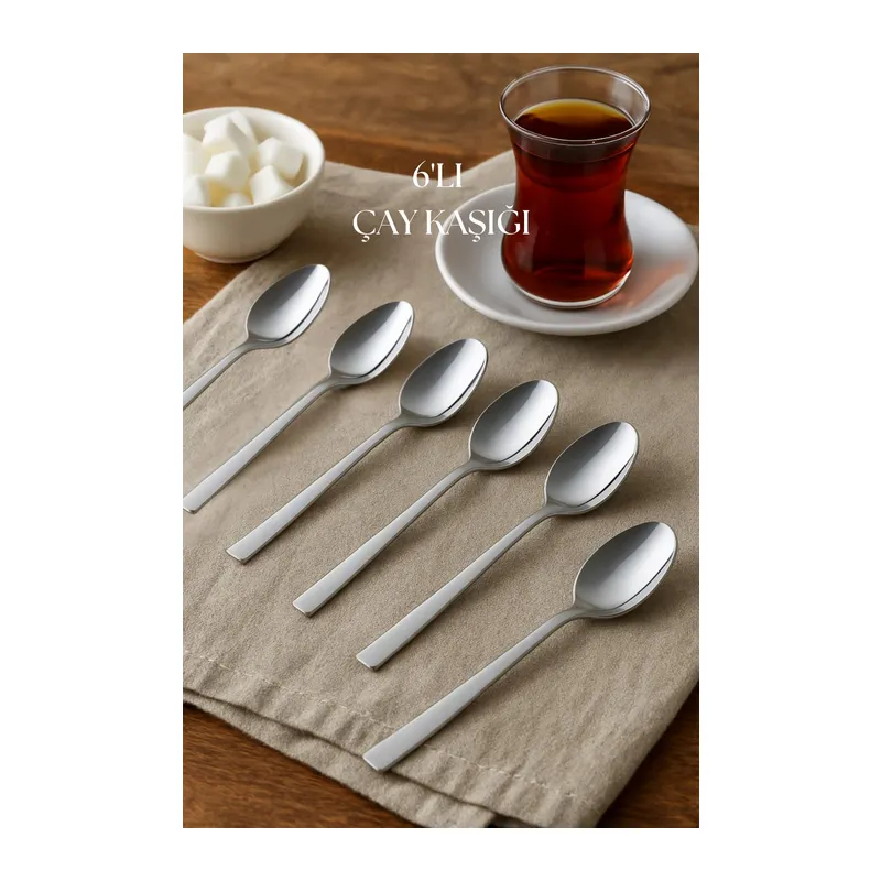 Paslanmaz Çelik 6’lı Çay Kaşığı Seti