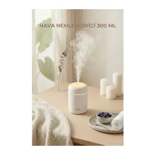 300 ml LED Işıklı Hava Nemlendirici & Pratik Oda Kokusu Difüzörü (7 cm x 11 cm)