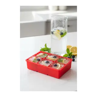 6 Hazneli Silikon Buz Kalıbı & Çok Amaçlı Buzluk Ve Dondurucu Organizeri 11x16 cm