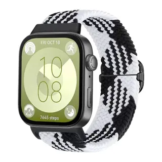 Huawei Fit 4 Star Kordon - Siyah-Beyaz