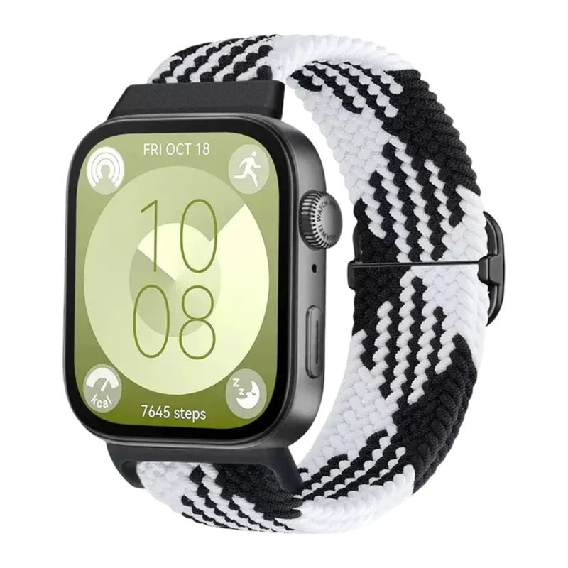 Huawei Fit 4 Star Kordon - Siyah-Beyaz