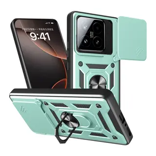 Xiaomi Mi 15T Pars Lens Yüzüklü Silikon - Yeşil