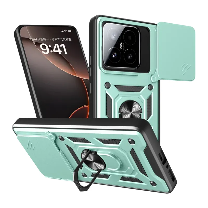 Xiaomi Mi 15T Pars Lens Yüzüklü Silikon - Yeşil