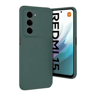 Xiaomi Redmi 15 4G Auto Focus Karbon Kapak - Koyu Yeşil
