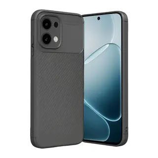 Oppo A6 Pro 4G Auto Focus Karbon Kapak - Gri