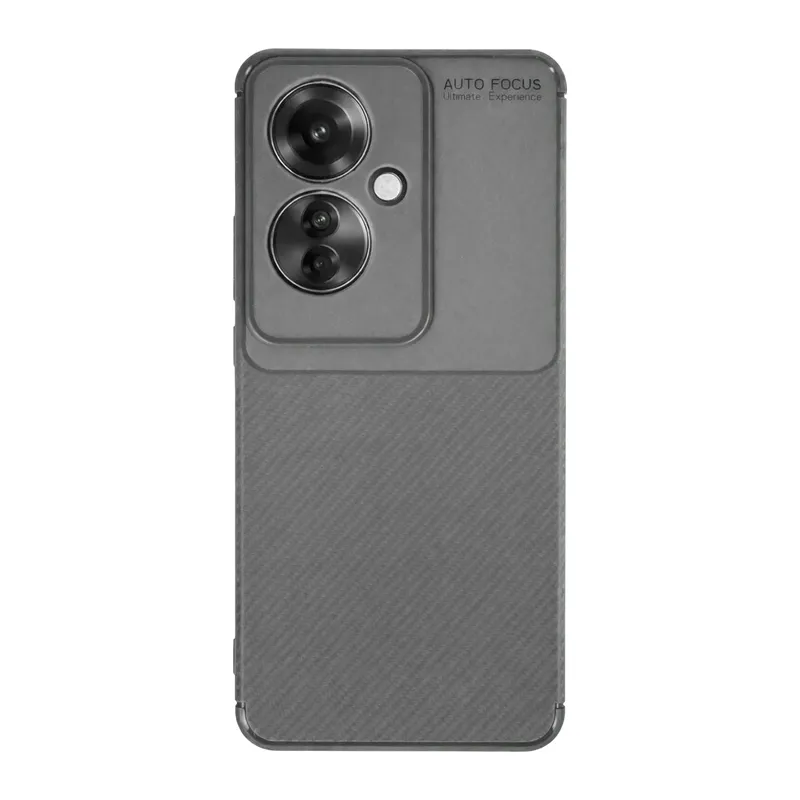 Oppo Reno 11F Kılıf Auto Focus Karbon Kapak - Gri