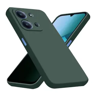 Xiaomi Redmi 15C 4G Nano içi Kadife Silikon - Koyu Yeşil