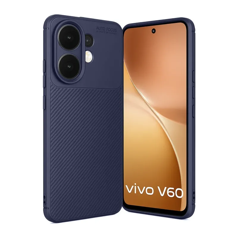 Vivo V60 5G Auto Focus Karbon Kapak - Lacivert