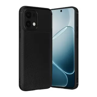 Oppo A6 Pro 4G Auto Focus Karbon Kapak - Siyah
