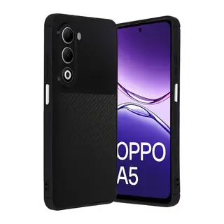 Oppo A5 4G Auto Focus Karbon Kapak - Siyah