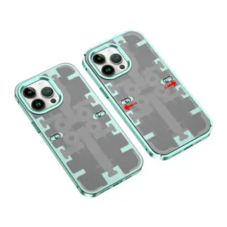Apple iPhone 14 Pro Max Kılıf Mekanik Bumper Kapak - Yeşil