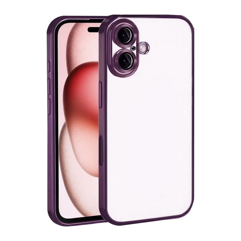 Apple iPhone 17 Razer Lensli Silikon - Açık Mor