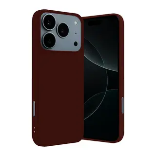Apple iPhone 17 Pro Nano içi Kadife Silikon - Bordo