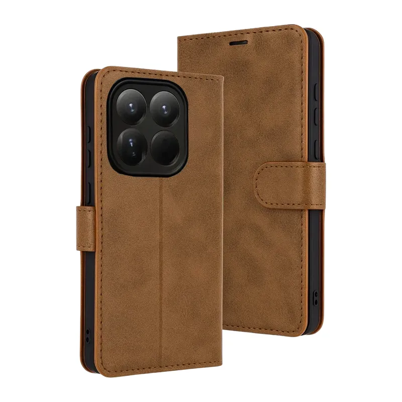 Xiaomi Mi 15T Trend S Plus Kapaklı Kılıf - Taba