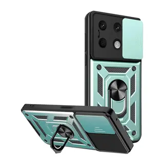 Xiaomi Redmi Note 13 4G Kılıf Pars Lens Yüzüklü Silikon - Yeşil