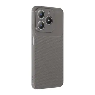 Realme C61 Kılıf Auto Focus Karbon Kapak - Gri