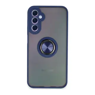 Samsung Galaxy A24 4G Kılıf Montreal Yüzüklü Silikon Kapak - Lacivert