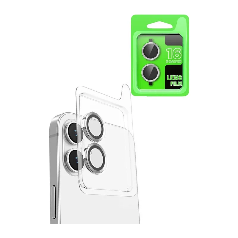 Apple iPhone 16 Plus Raze Metal Kamera Lens - Beyaz