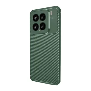 Xiaomi Mi 15 Kılıf Auto Focus Karbon Kapak - Koyu Yeşil